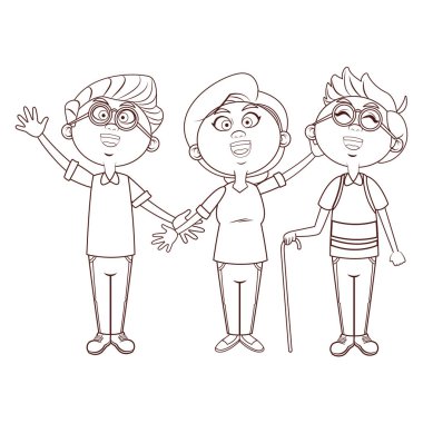 Yaşlılar sallayarak