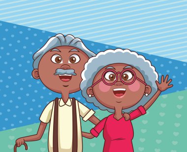 yaşlı çift baston