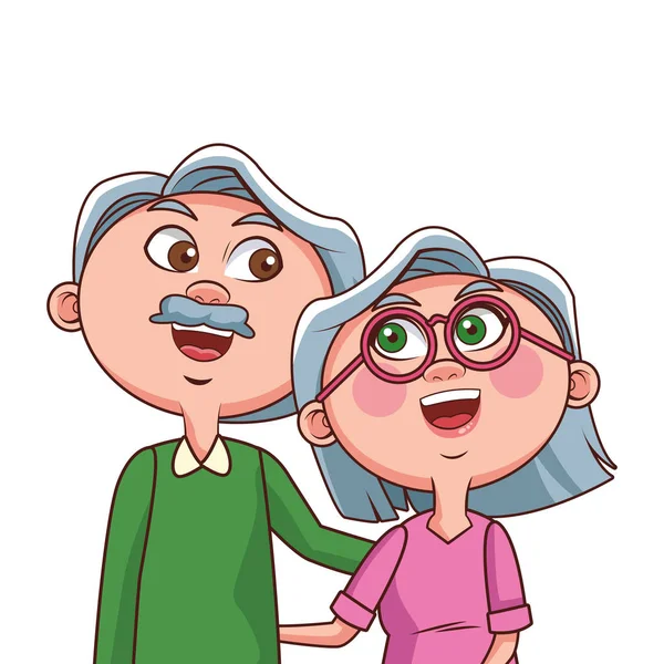 Älteres Ehepaar Großeltern — Stockvektor