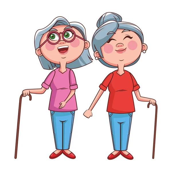 Yaşlı kadın sallayarak