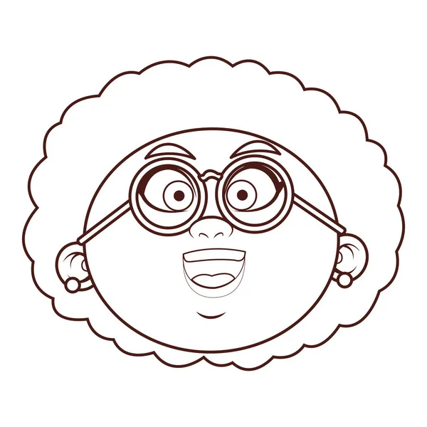 Büyükanne büyük gözlük kafa