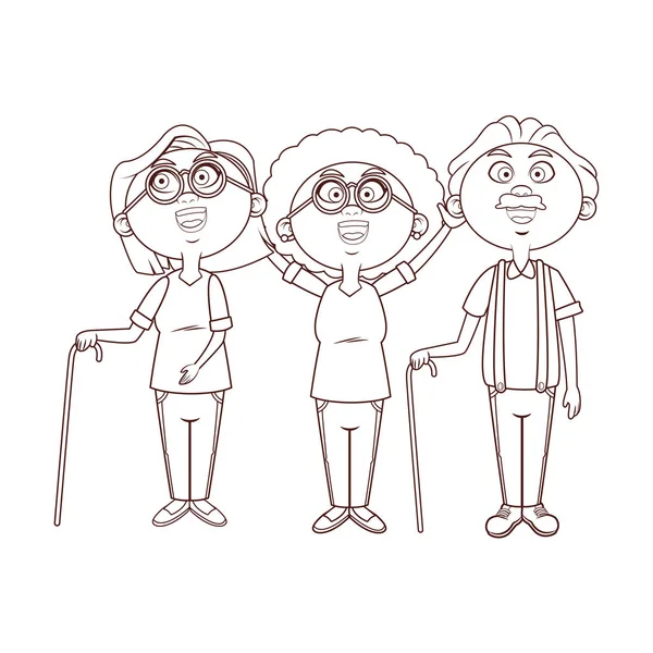 Yaşlı insanlar neşeli