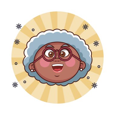 Büyükanne büyük gözlük baş ışıltı