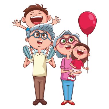 Büyük anne, büyük baba ve torunlar