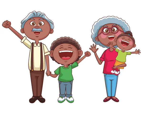 Afro dziadków i wnuków — Wektor stockowy