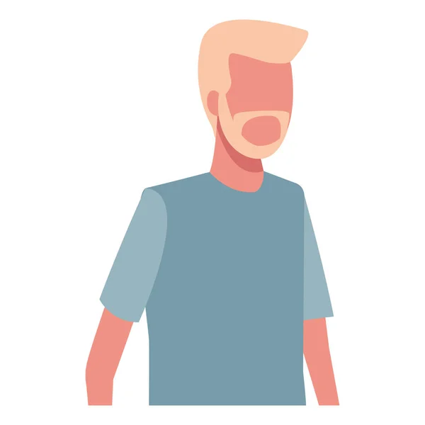 Portrait de barbe de mec sans visage — Image vectorielle