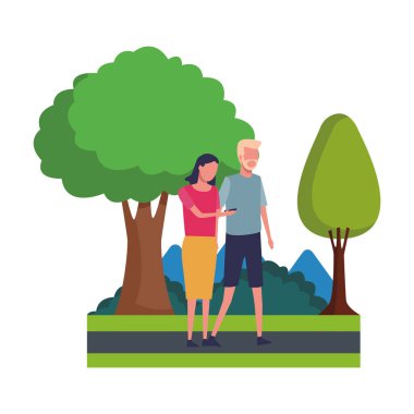 yüzü olmayan çift birlikte yürüme