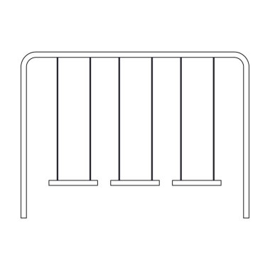 Bahçesi salıncak Bahçesi çizgi film siyah ve beyaz