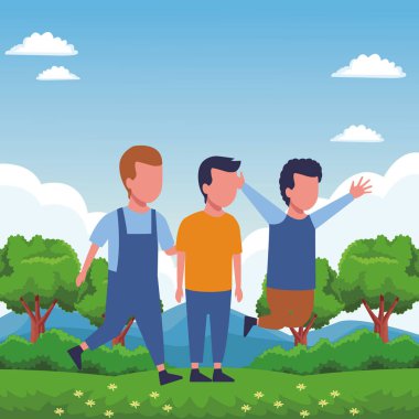 Çizgi film oynayan çocuklar