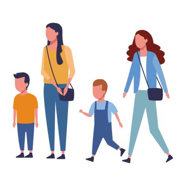 Aile ve çocuklar çizgi film