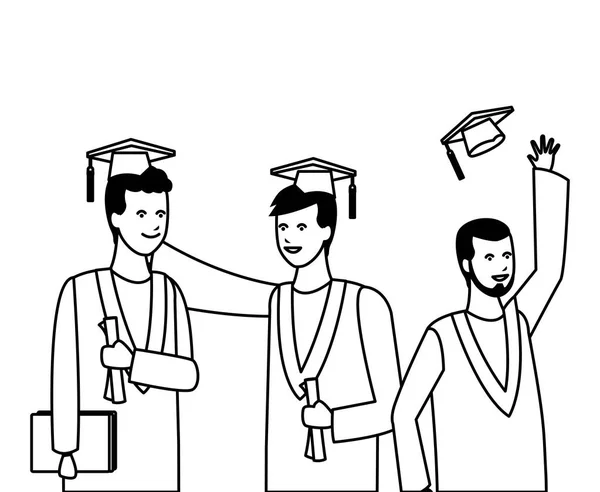 Церемония вручения дипломов — стоковый вектор