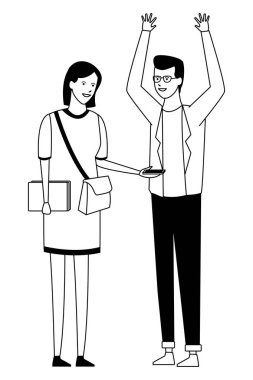 Casual kıyafet çift kutlama