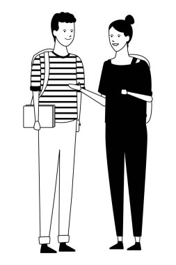 Casual kıyafet çift konuşmak