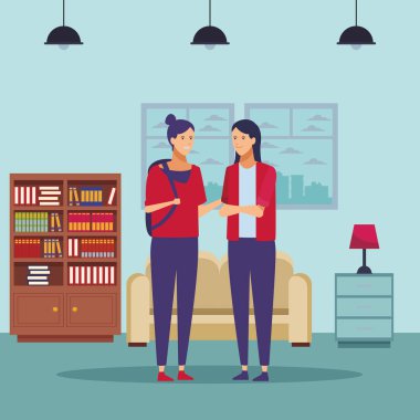 kız öğrenci kıyafeti konuşma ev