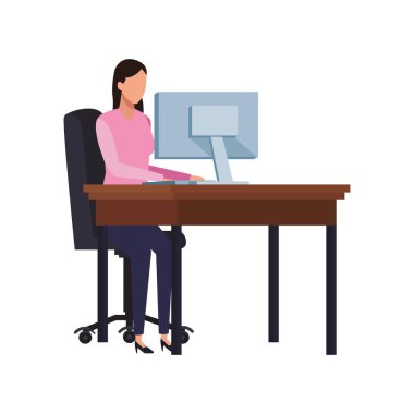 iş ofis işkadını meçhul vektör çizim grafik tasarım