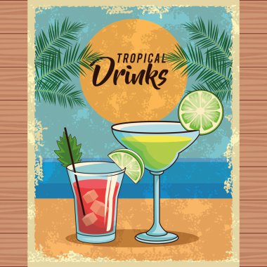 tropikal kokteyl poster