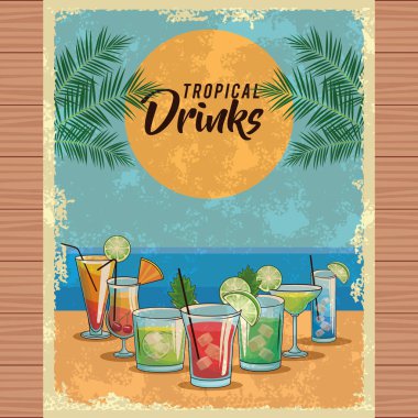 tropik kokteyller poster