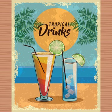 tropikal kokteyl poster
