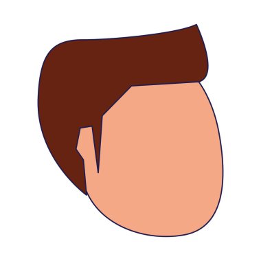 Adam meçhul baş mavi çizgiler