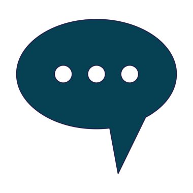 sohbet kabarcık simgesi mavi çizgiler