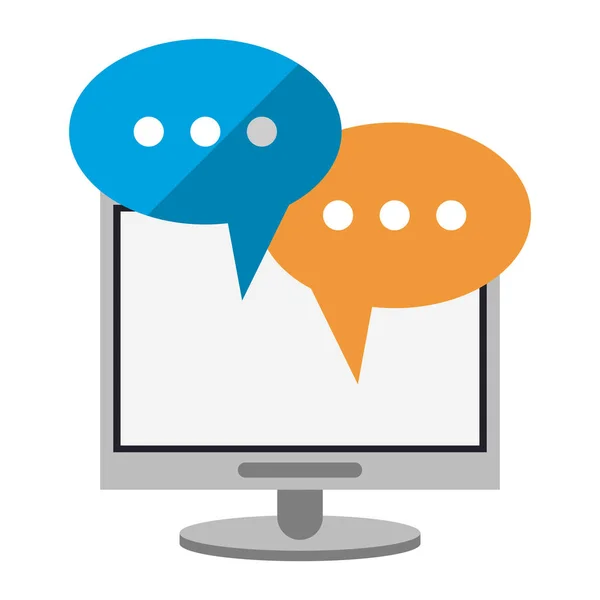 Computer chat symbool — Stockvector