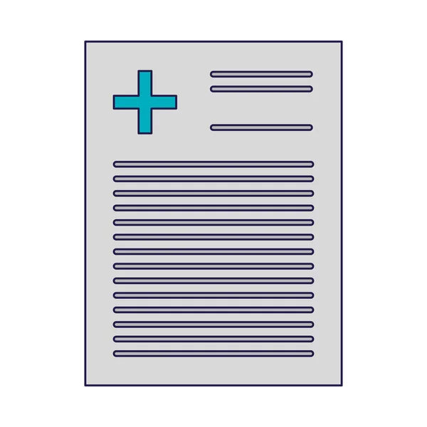 Document de rapport médical lignes bleues — Image vectorielle