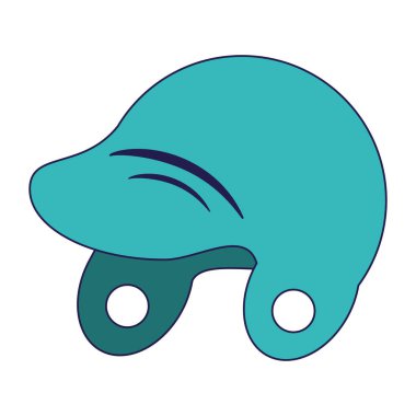 Spor beyzbol kask simgesi mavi çizgiler