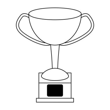 Trophy Kupası sembol siyah ve beyaz