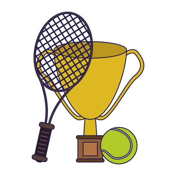 Tenis équipement de jeu de sport lignes bleues — Image vectorielle