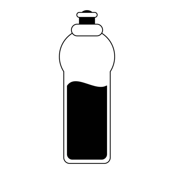 Garrafa de água símbolo isolado preto e branco —  Vetores de Stock