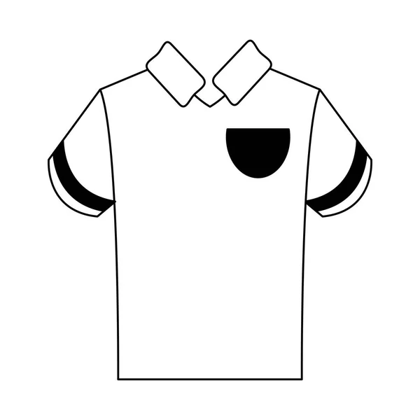 Golf sport póló fekete-fehér — Stock Vector