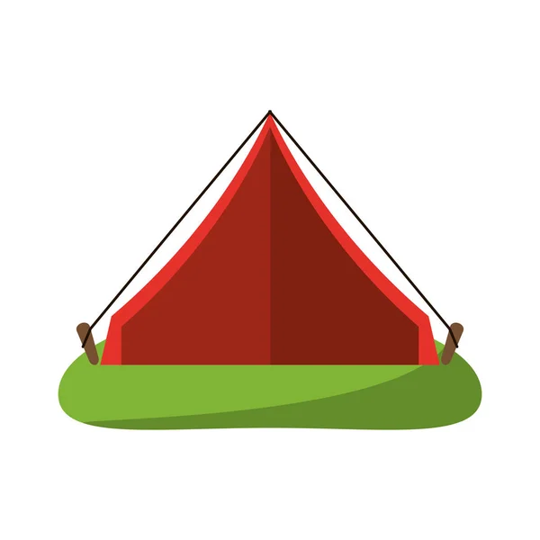 Camping tent in nature — Stock Vector