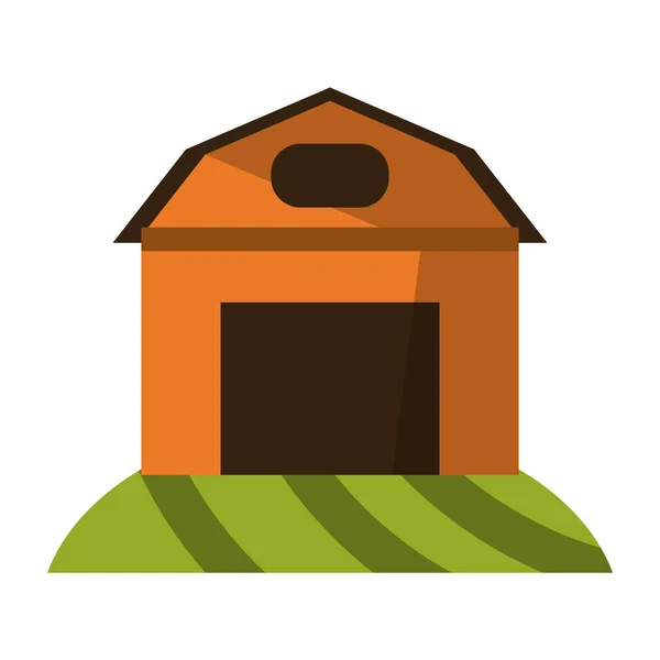 Farm house byggnad symbol — Stock vektor