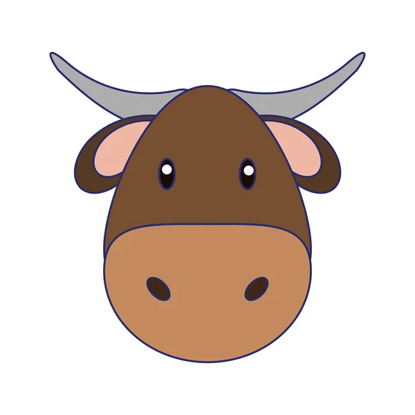 Animale bufalo testa simbolo — Vettoriale Stock
