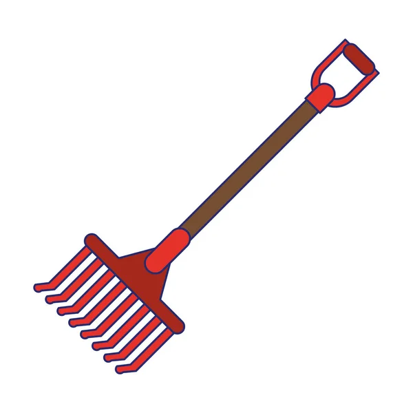 Rake harvest tool symbol — Stock Vector