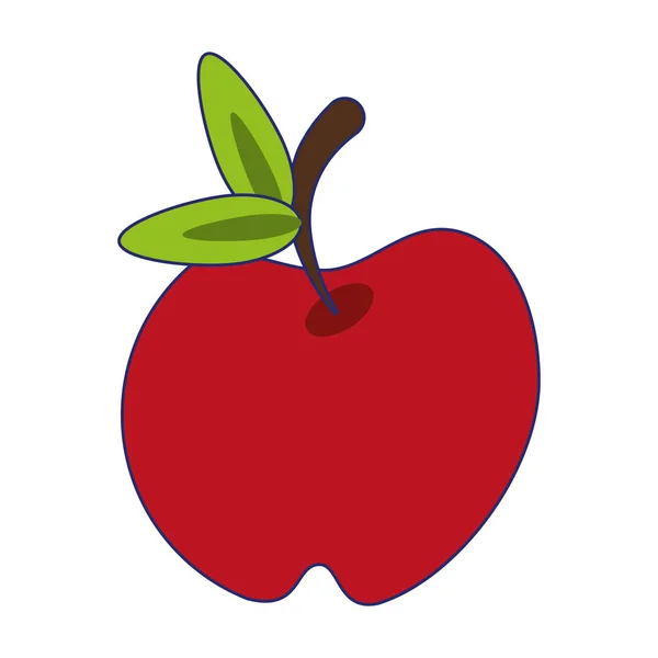 Apfel-Frucht-Symbol Karikatur — Stockvektor