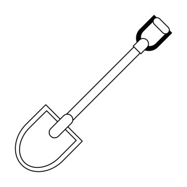 hasat aracı sembol siyah ve beyaz kürek