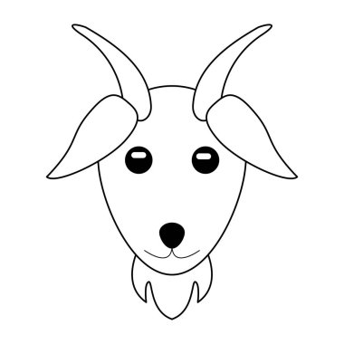 keçi hayvan kafası siyah ve beyaz