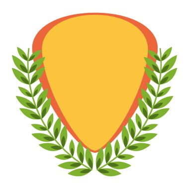 Rozet arma çelenk ile yaprakları