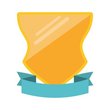 Rozet amblemi ile şerit bayrak