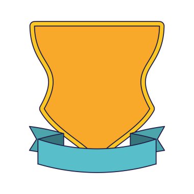 Rozet amblemi ile şerit bayrak