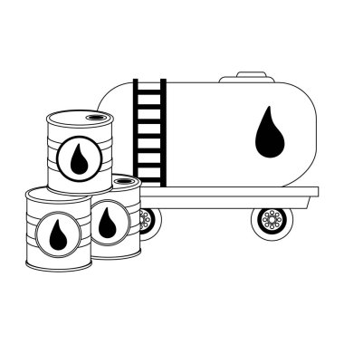 iş petrol ve petrol siyah ve beyaz