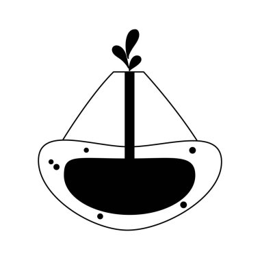 Petrol arazi kaynak siyah ve beyaz izole