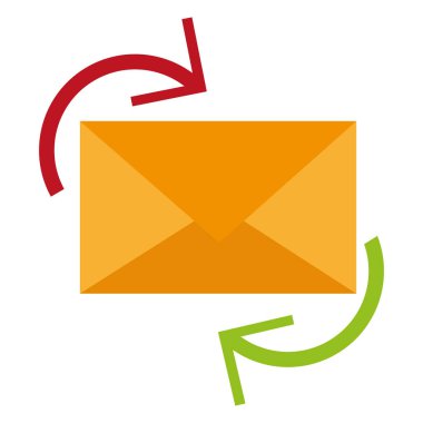 e-posta zarf ile okları gönderip