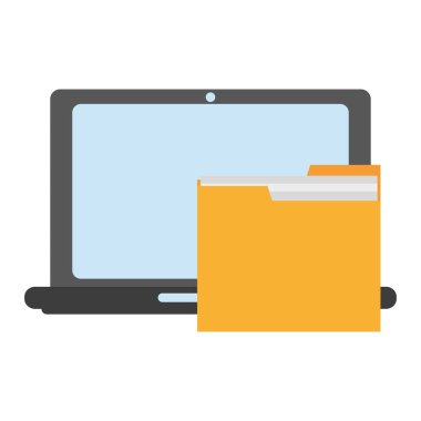 klasör simgesi olan dizüstü bilgisayar