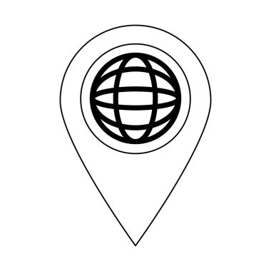 küresel küre konumu PIN siyah beyaz