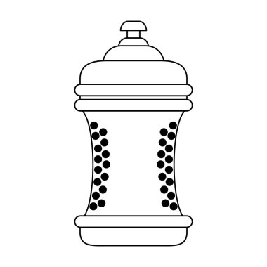 Spor termo şişe siyah beyaz