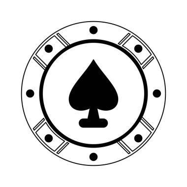 Casino çip oyunu as siyah ve beyaz ile