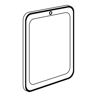 Tablet bilgisayar izole teknoloji vektör çizim grafik tasarım