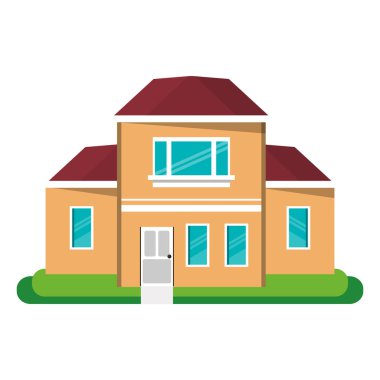 House gayrimenkul karikatür izole